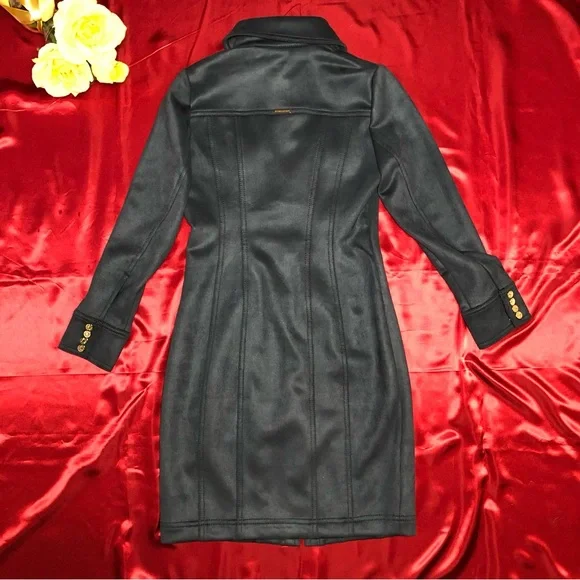 White House Black Market (WHBM) Long Sleeve Faux Suede Shacket Dress - Picture 10 of 12